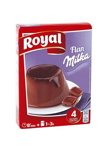 Royal flan con chocolate Milka