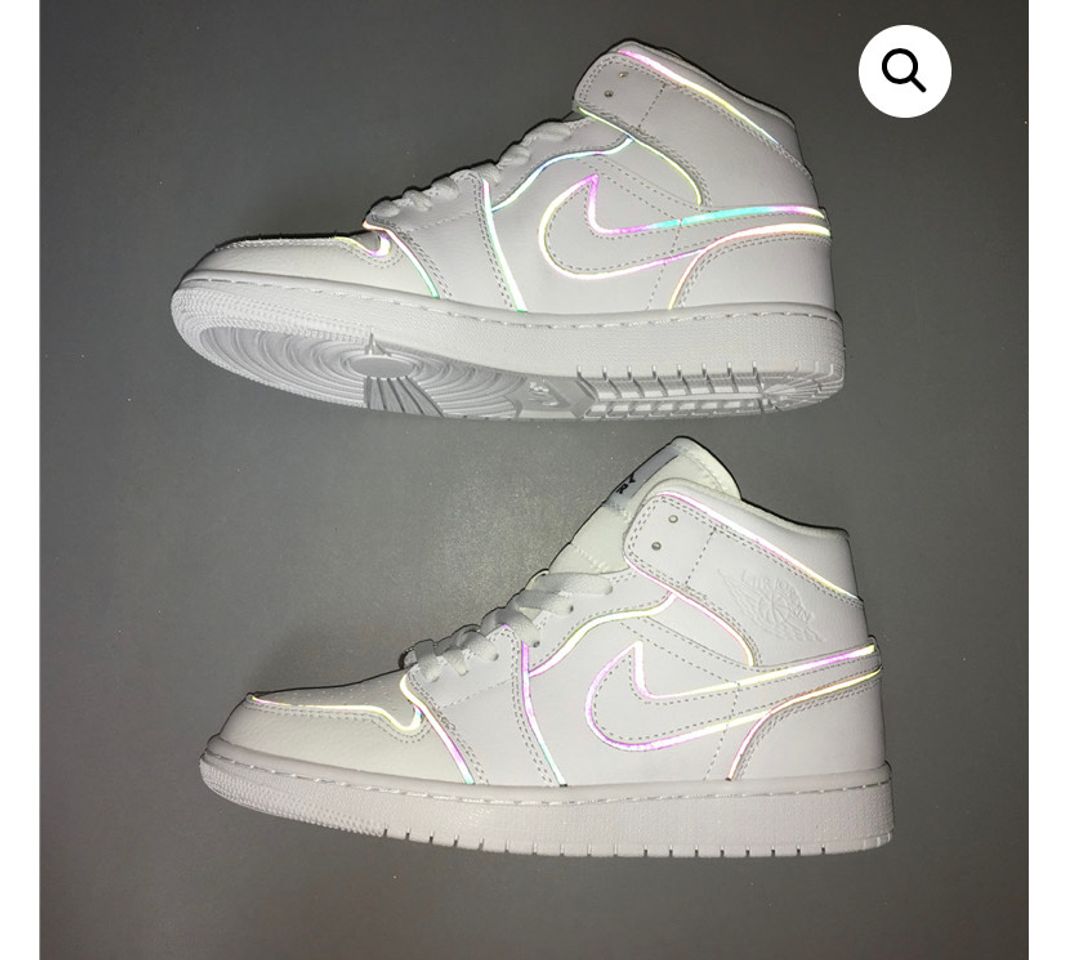 Social Air Jordan 1 Mid "Iridescent reflective"