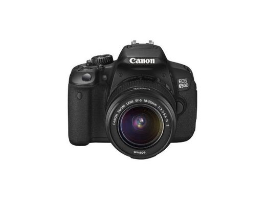 Canon EOS 650D - Cámara réflex de 18 Mp (pantalla táctil articulada de 3", objetivo(s) 18-55mm f/3.5, zoom óptico 3x, sensor CMOS APS-C, procesador Digic 5, estabilizador de imagen óptico, vídeo 1080p Full HD) color negro