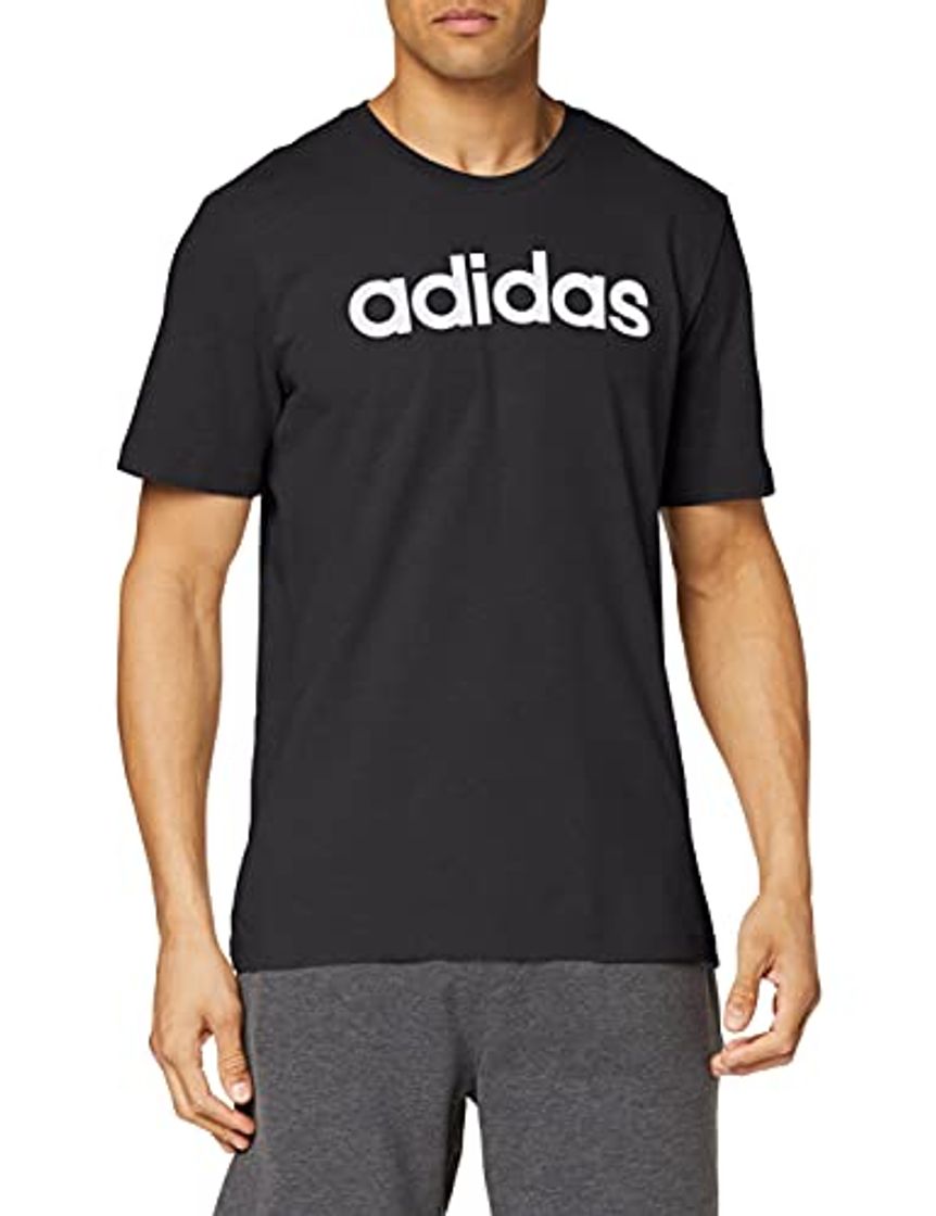 Moda adidas Essentials Linear Logo tee Camiseta, Hombre, Negro