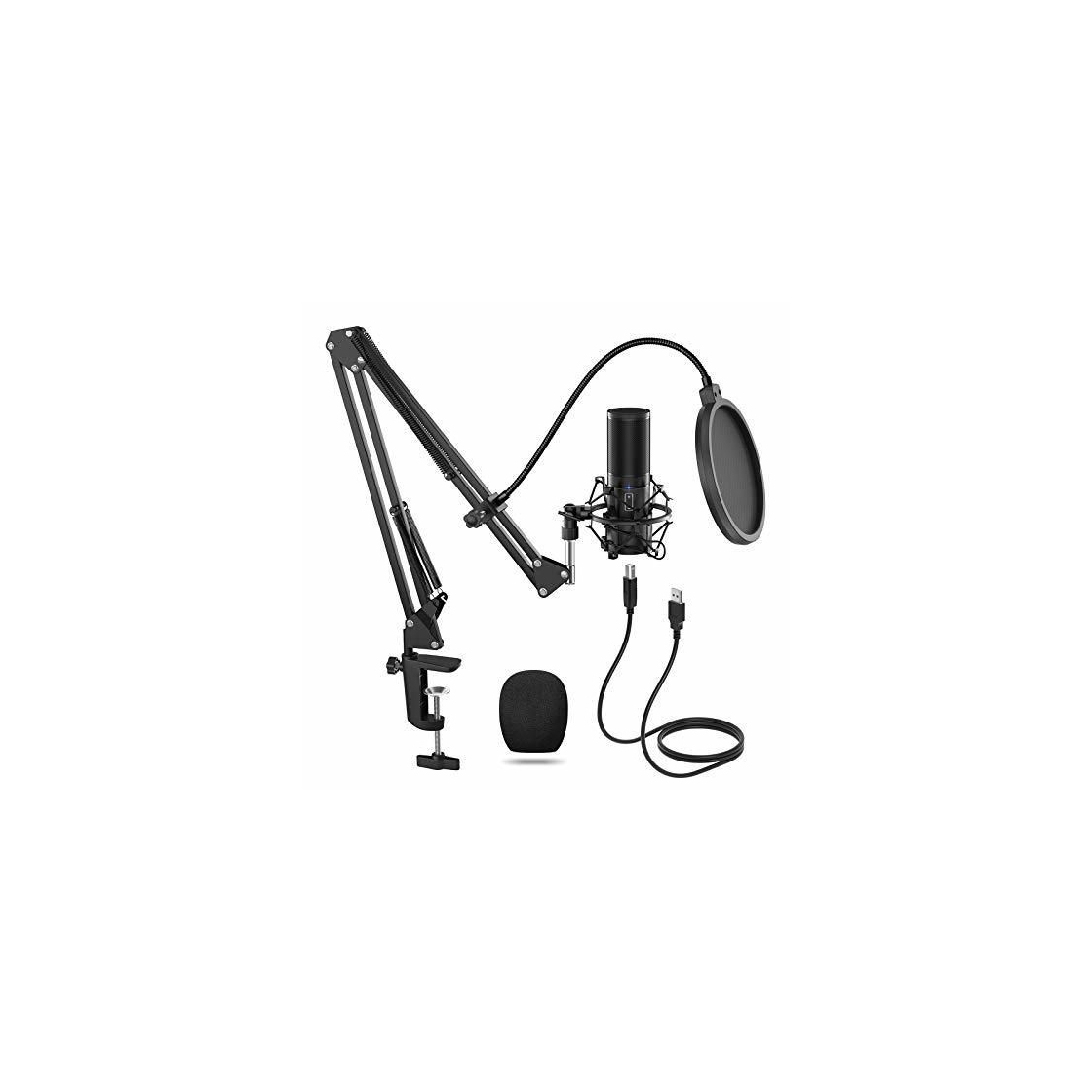 Social TONOR Micrófono de Condensador USB Micro Grabación Patrón Polar Cardioide para Grabar