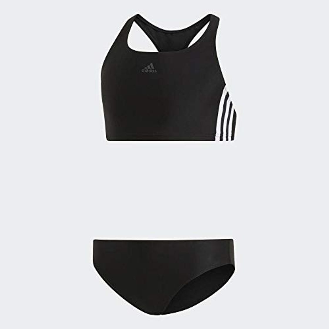 adidas Fit 2pc 3s Y Traje de Baño, Niñas, Negro