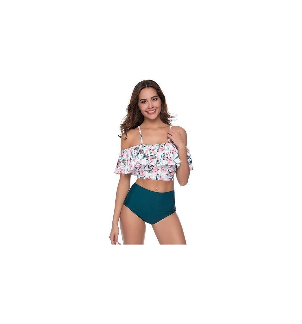 Social Aibrou Bikini Mujer Conjunto Sexy Cabestro Cuello Bañador Cuello en V
