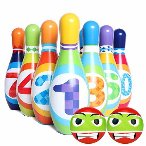 Lugar 12PCS Juego de bolos para niños Juego de bolos de desarrollo Pin