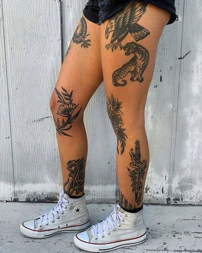 Tattoo na perna 