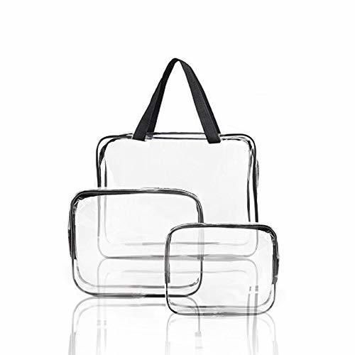 3 Pcs Transparente Bolsa de Viaje Impermeable