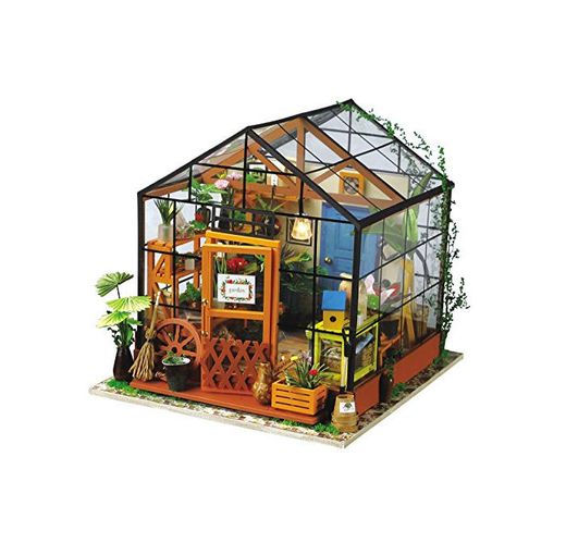La Vida en Led DIY Casa Muñecas Miniatura Invernadero Puzzle