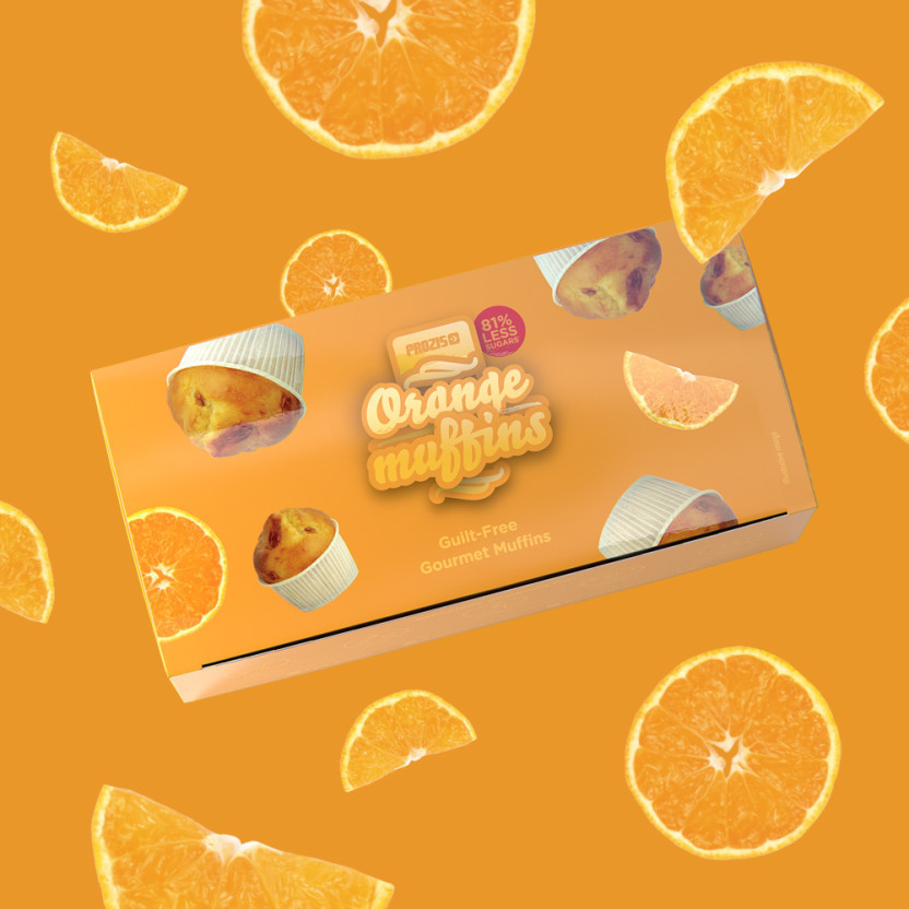 Social Prozis Orange Low Sugar Muffins 60g