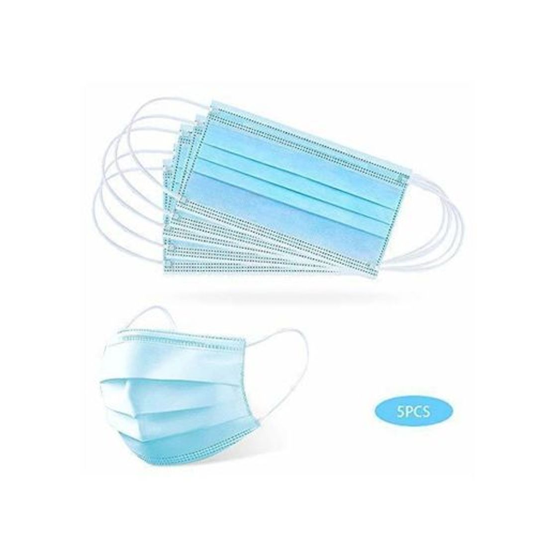 Social GerTong 5 PCS Máscara Desechable Máscara Anti-contaminación Máscara Protectora de Filtración Multicapa