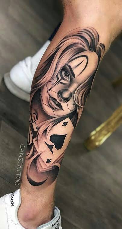 Social Tatuagem perna 