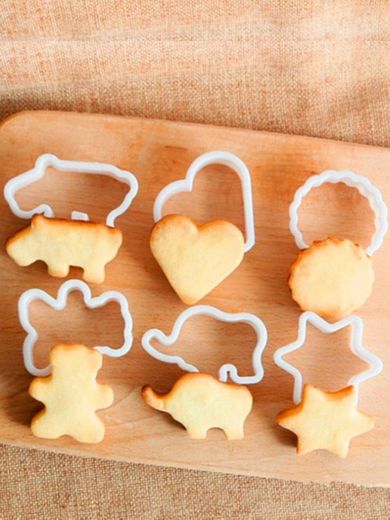 6 piezas molde de galletas con formas animales