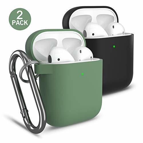 Cuauco 2 Pack Compatible with AirPods Case Protective Cover(for Apple AirPod 2&1