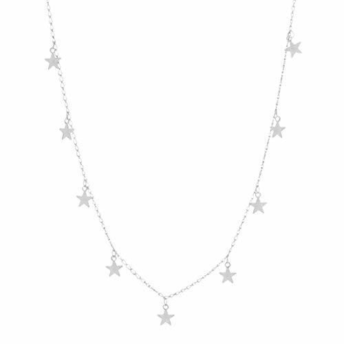 joyliveCY Moda Simple Estrella de Cinco Puntas Collar Colgante Belleza Colgante pequeño