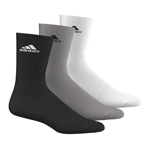 Adidas Solid Crew, Calcetines Unisex Adulto, blanco