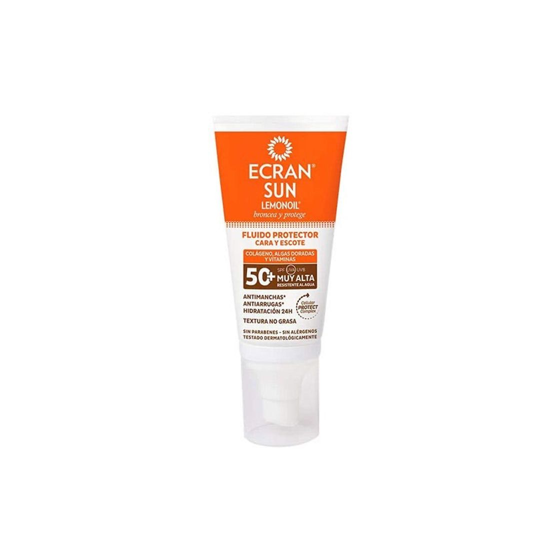 Product Sunnique ECRAN fluido protector cara y escote pf-50 resistente al