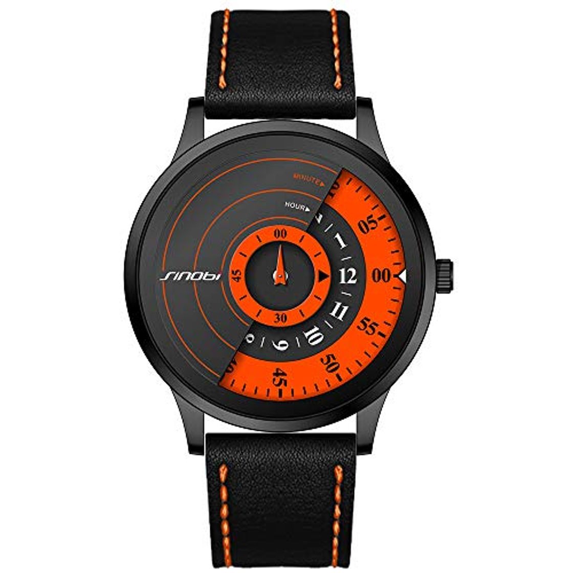 Moda SINOBI Reloj De Cuarzo Deportivo para Hombre con Diseño De Acero Inoxidable