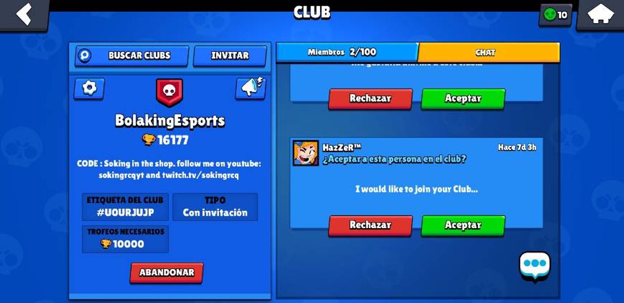 Social Clan de brawl