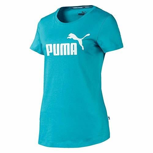 PUMA ESS Logo tee Camiseta, Mujer, Azul