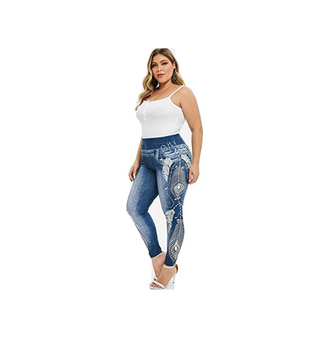 Product Skinny Elástico Pantalón Leggings De Mujer Tallas Grandes Jeans De Cintura Alta