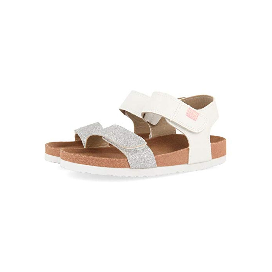 Social Gioseppo JABBEKE, Sandalias con Punta Abierta para Niñas, Plateado