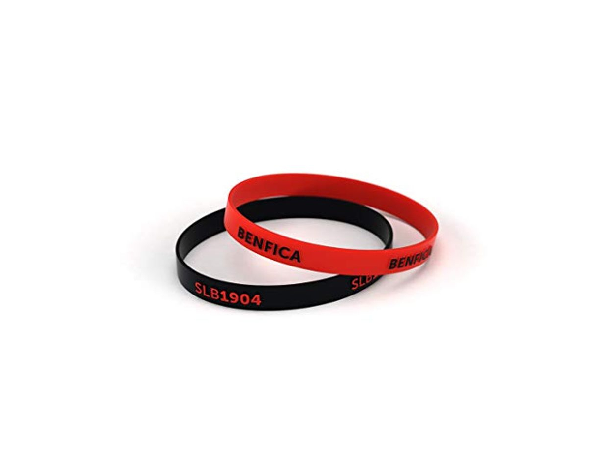 Social Sport Lisboa e Benfica Pulseira Relevo Vermelha e Preta Standard para Homem