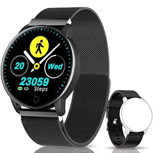 NAIXUES Smartwatch, Reloj Inteligente IP67 con Presión Arterial, 10 Modos de Deporte,