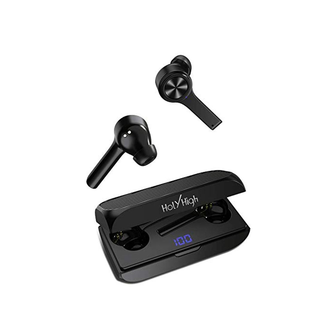 Product Auriculares Inalámbricos Bluetooth HolyHigh Auriculares Bluetooth5.0 Batería【LED 100% -0】 6H Autonomía Extendida