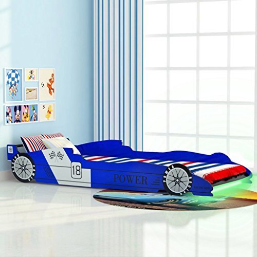 Producto Festnight Cama Infantil con Forma de Coche Carreras y LED Color de