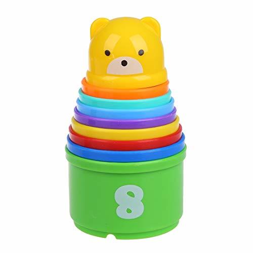 Social SODIAL(R) 9 Stacking Pilas Aprendizaje Contar Numero Copas Torre del bebe y