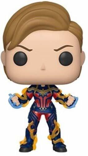Social Funko- Pop Endgame-Captain Marvel w/New Hair Collectible Toy, Multicolor