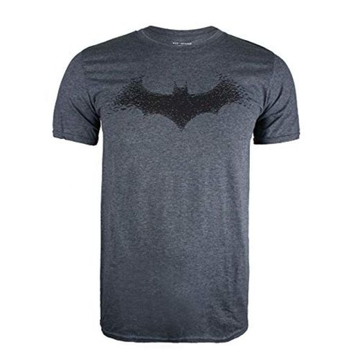 DC Comics Batman-Bat Logo Camiseta, Gris