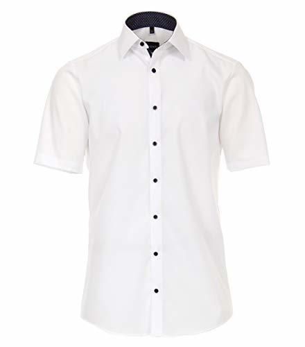 Venti Popeline - Camisa de Manga Corta para Hombre Blanco – Uni