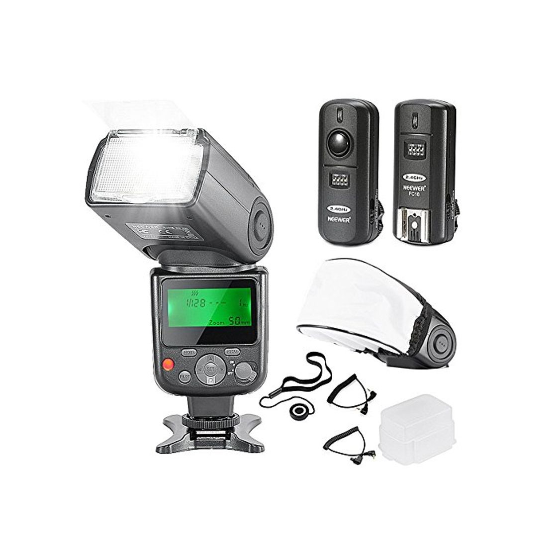 Electrónica Neewer NW-670 TTL 10081788 Flash Speedlite con Kit de pantalla LCD para