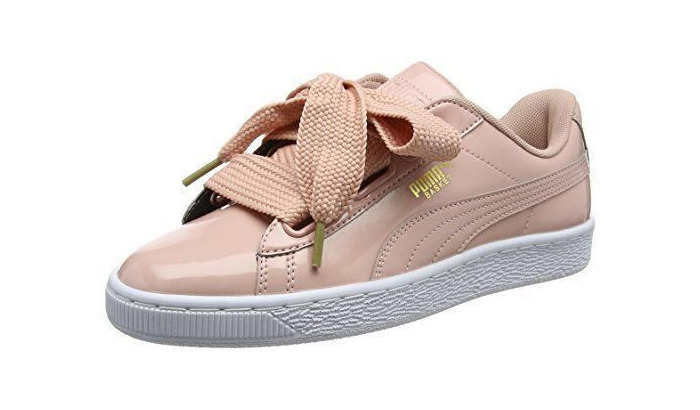 Social Puma Basket Heart Patent Wn's, Zapatillas para Mujer, Beige