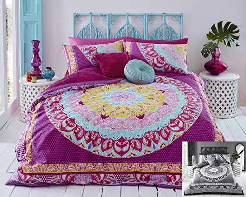 Producto Paisley juego de cama con funda de edredón y almohadas, impresión digital