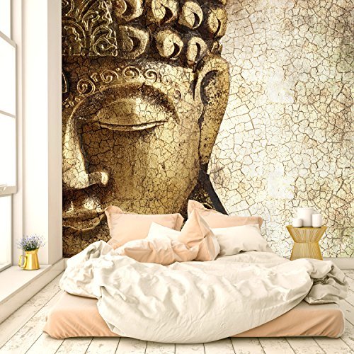 Social murimage Papel Pintado Buda Dorado 274 x 254 cm Incluyendo Pegamento Fotomurales