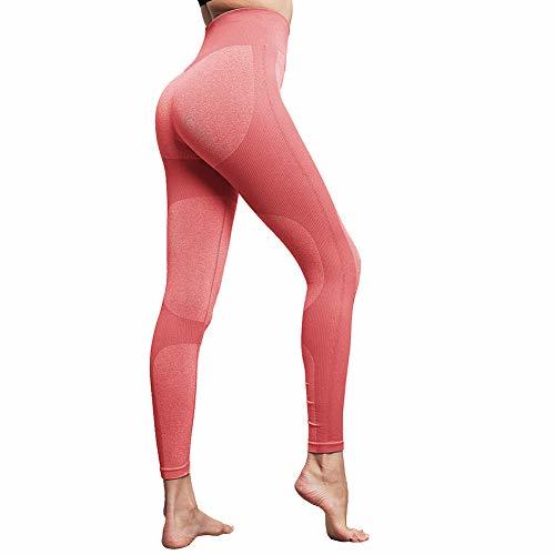 Social Lover-Beauty Pantalone Mujer Legging Yoga Deportiva Mujer Legging Elástico Cintura Alta Deportivo