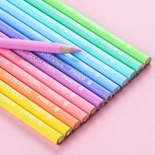 Lápices de colores pastel