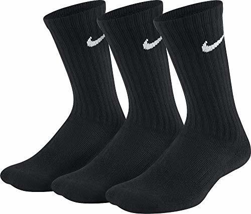 Social Nike Performance Cushioned Crew, Calcetines Unisex Niños, Negro
