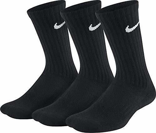 Nike Performance Cushioned Crew, Calcetines Unisex Niños, Negro