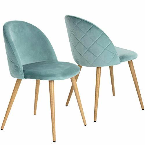 Social Coavas Juego de 2 Sillas Estilo Vintage Retro para Salón Tapizadas en