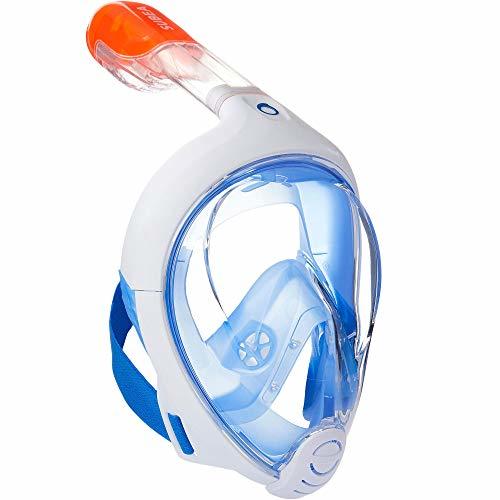 Social TRIBORD EASYBREATH SCUBA SNORKELING SURFACE MASK ANTI-FOGGING BLUE M/L SIZE by TRIBORD