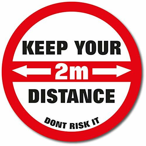 Social Circle COVID-19 - Adhesivo decorativo para suelo con texto en inglés "Keep