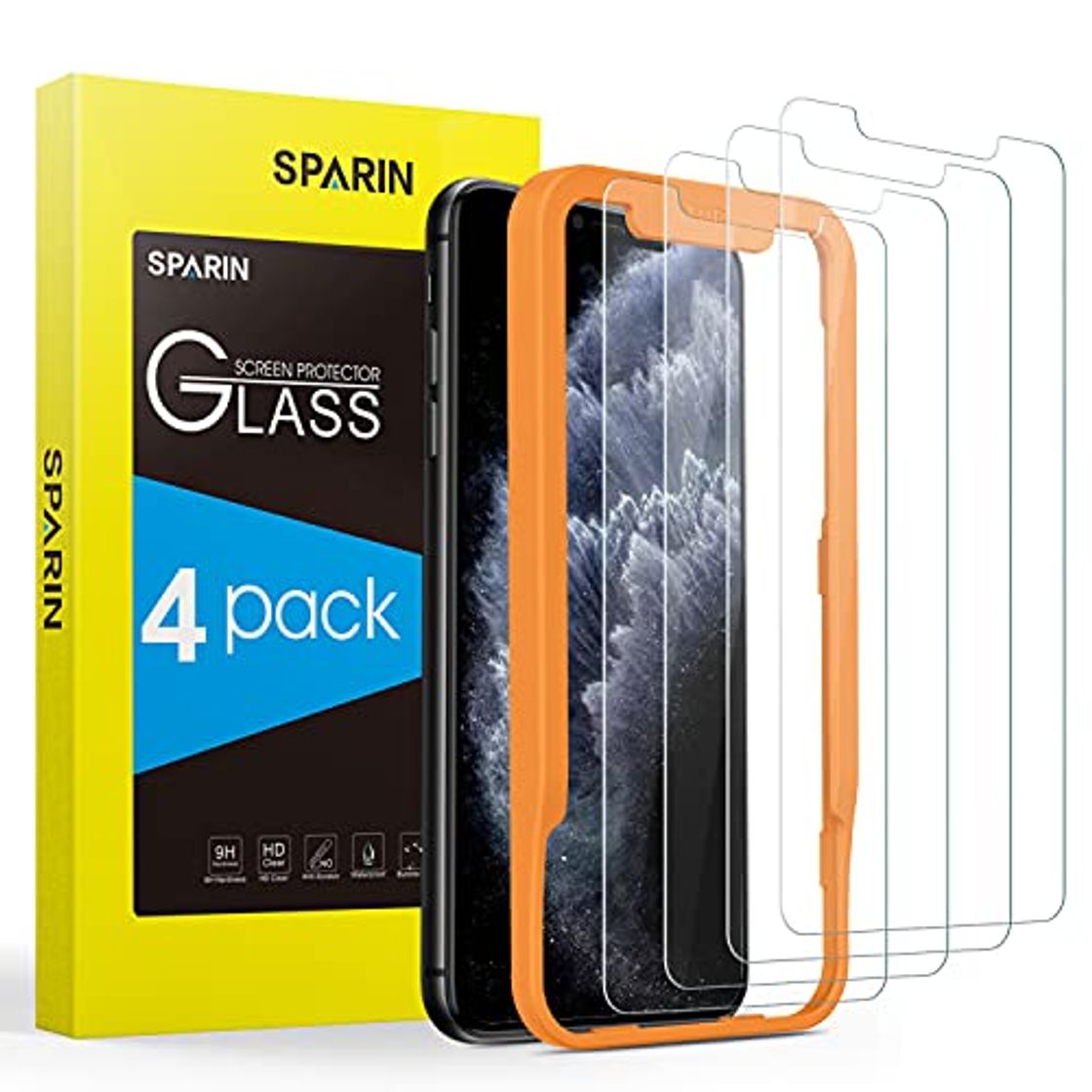 Product SPARIN [4-Pack] Protector Pantalla iPhone 11 Pro/XS/X