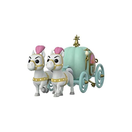 Funko- Pop Town: Cinderella-Carriage w/Fairy Godmother Collectible Toy, Multicolor