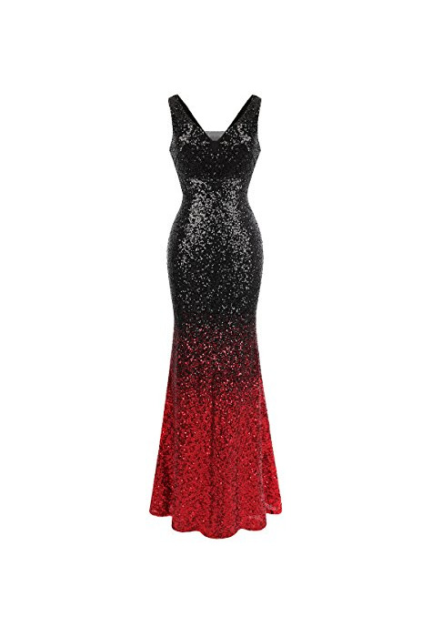 Producto Angel-fashions Mujer Lentejuela Vestido de Noche Gatsby Flapper Small