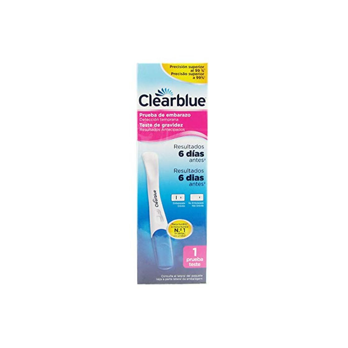 Belleza Clearblue early detección temprana 1 test