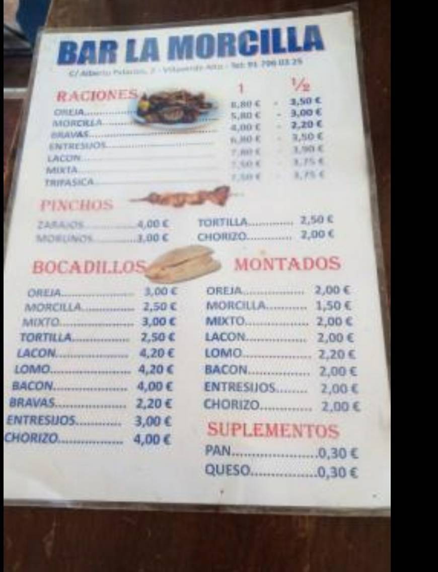 Restaurantes Bar la Morcilla