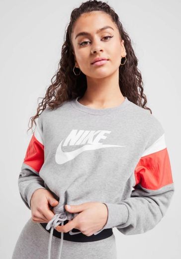 Nike Camisola Heritage Crop Crew Woman Grey 👩