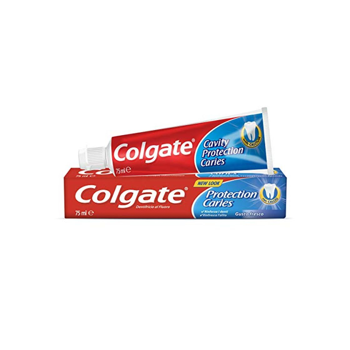 Social Pasta de dientes Colgate Protección Caries flúor activo y calcio líquido